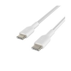 Belkin BOOST CHARGE 1m USB Type-C Cable - Premium Quality, Fast Charging, Durable & Stylish White Design